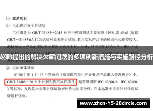 赵鹏提出的解决欠薪问题的多项创新措施与实施路径分析